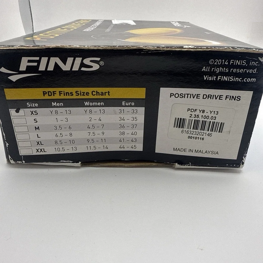 Positive Drive Swim Fins for All Four Strokes - Ergonomic Fit - X-Small
